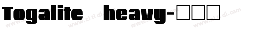 Togalite   heavy字体转换